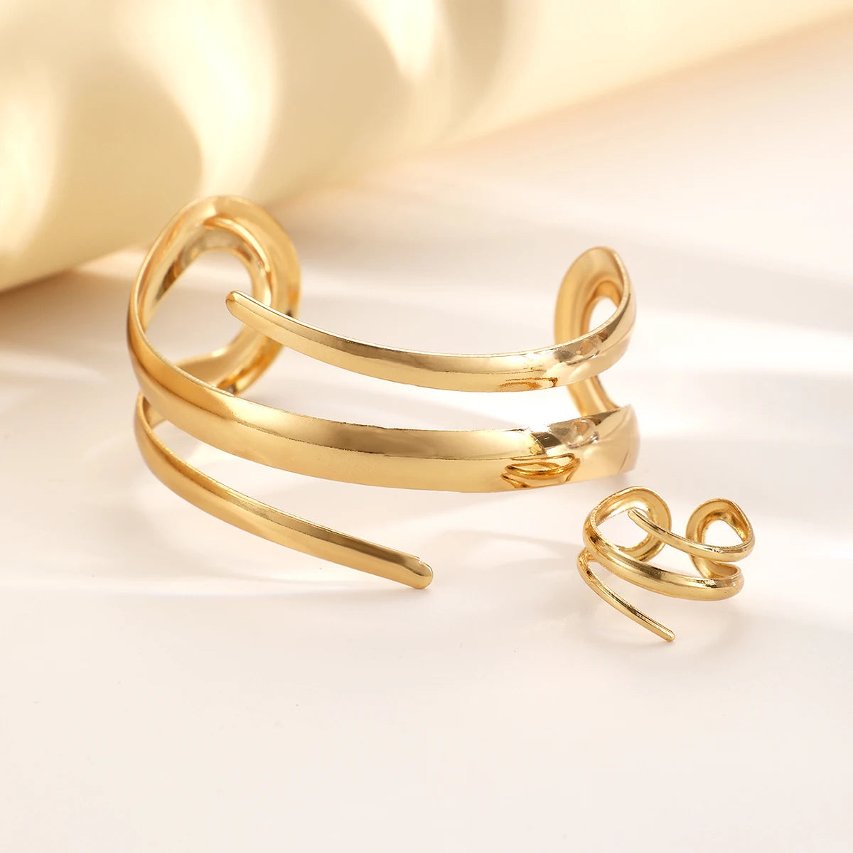Bracelet Bague "OLYMPE" Duo