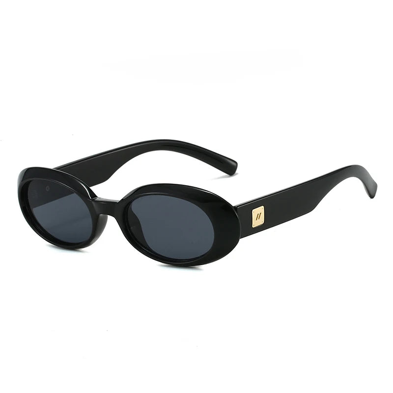 Lunettes De Soleil Ovale Epaisse Vintage