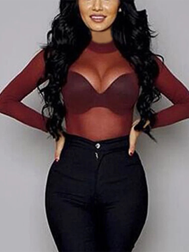 Haut Transparent "TURTLENECK"
