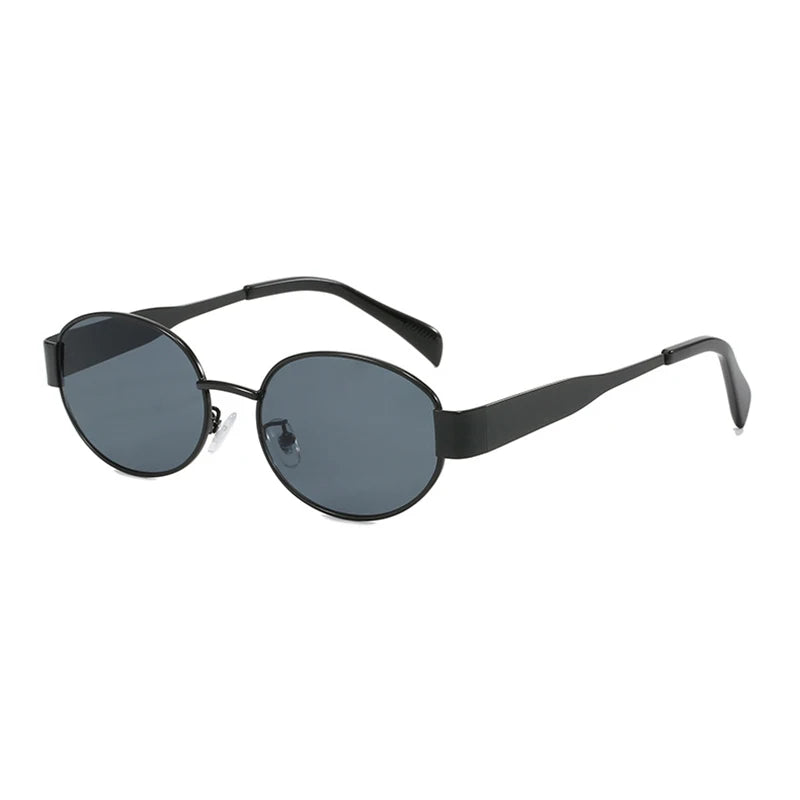 Lunettes De Soleil Dorée Ovale Vintage