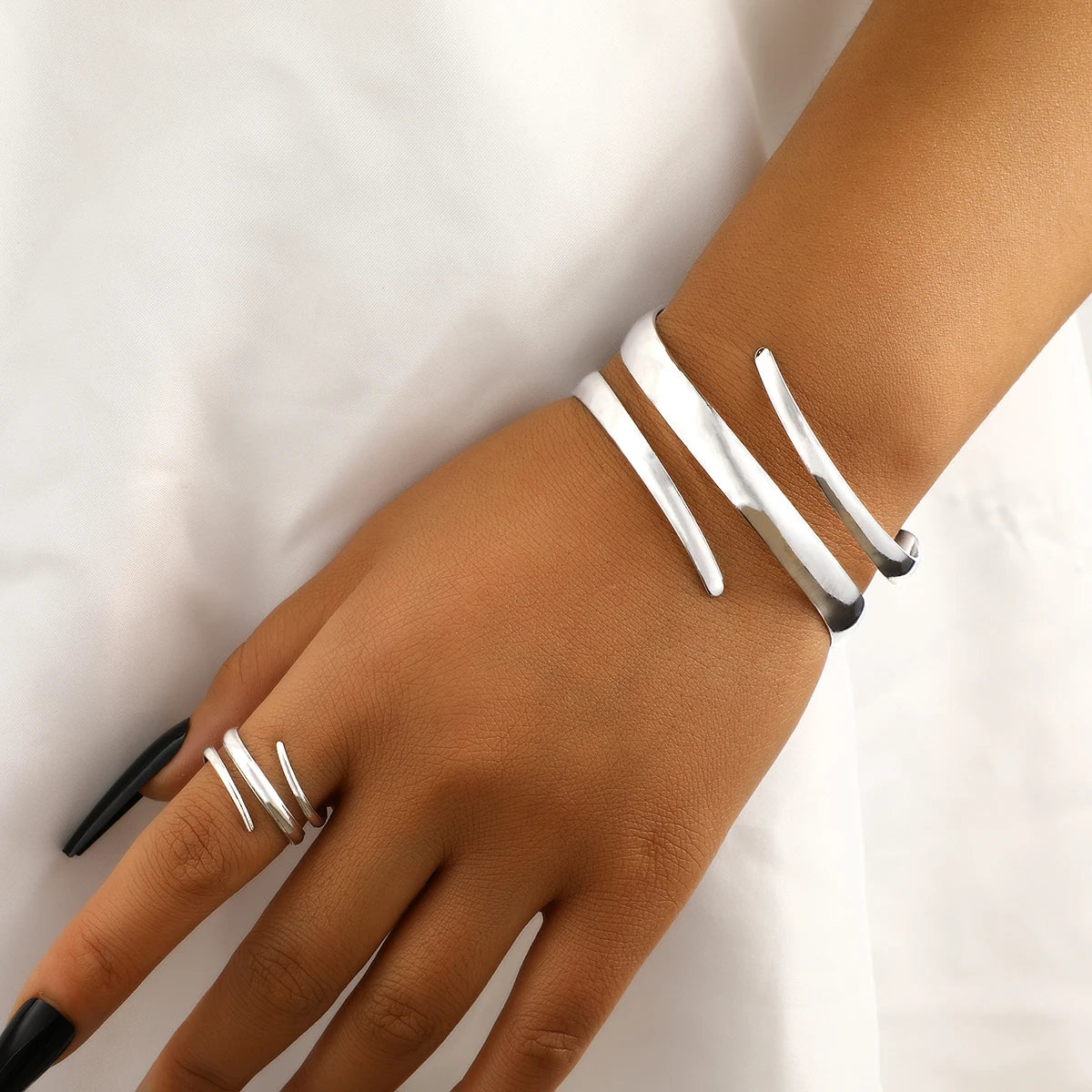 Bracelet Bague "OLYMPE" Duo