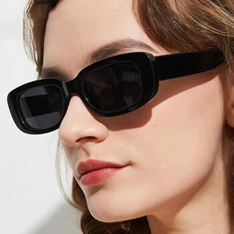 Lunettes De Soleil Rectangle Vintage