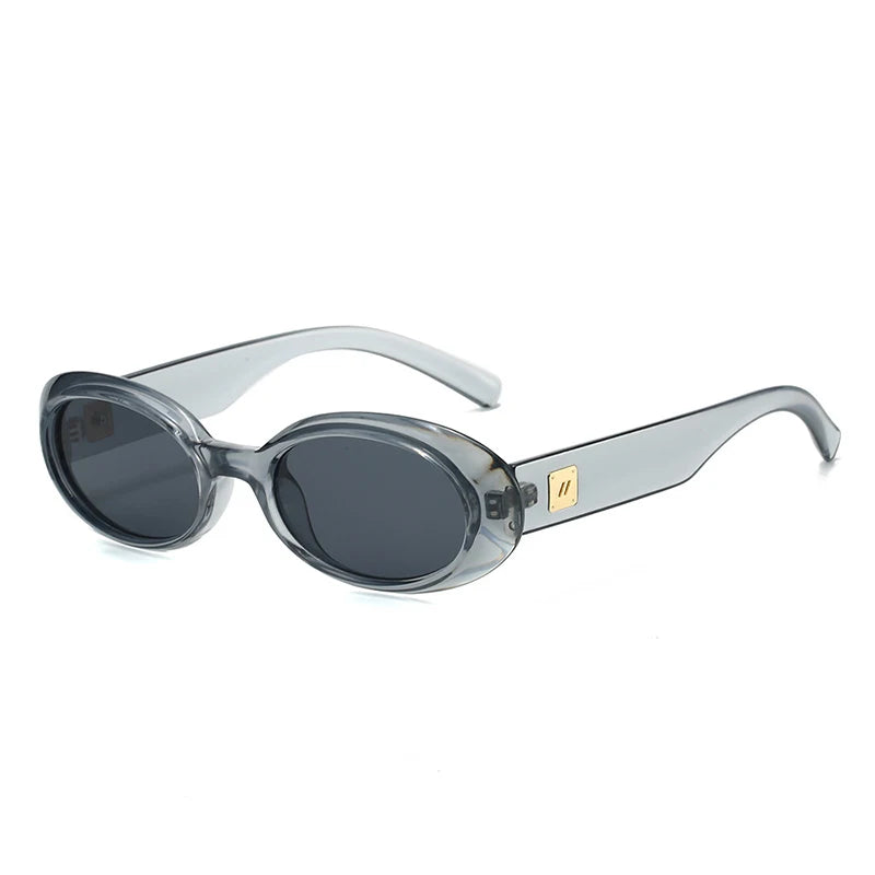 Lunettes De Soleil Ovale Epaisse Vintage