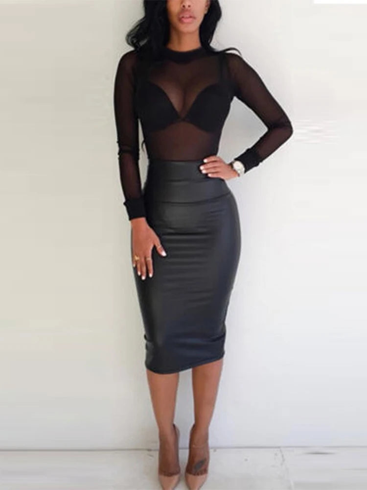 Haut Transparent "TURTLENECK"
