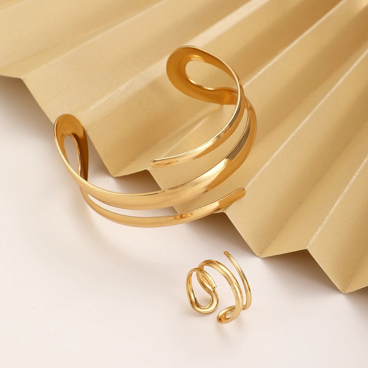 Bracelet Bague "OLYMPE" Duo
