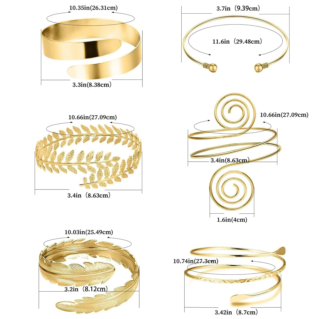 Ensemble Bijoux de Bras 6 Pcs