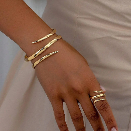 Bracelet Bague  "OLYMPE" Duo