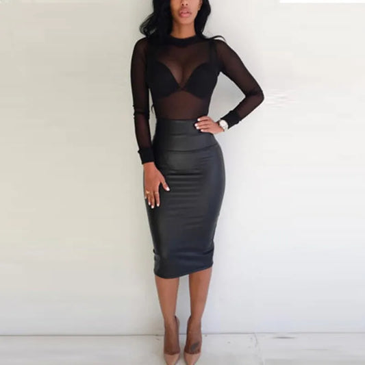 Haut Transparent "TURTLENECK"