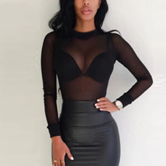 Haut Transparent "TURTLENECK"