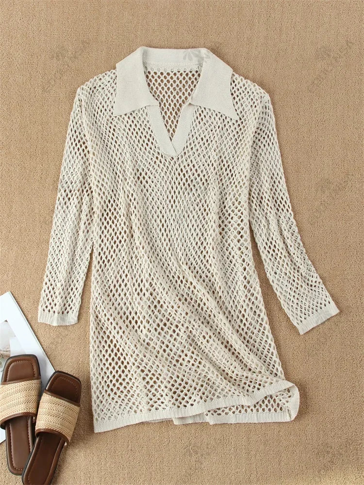 Robe De Plage "BOHO FILET"