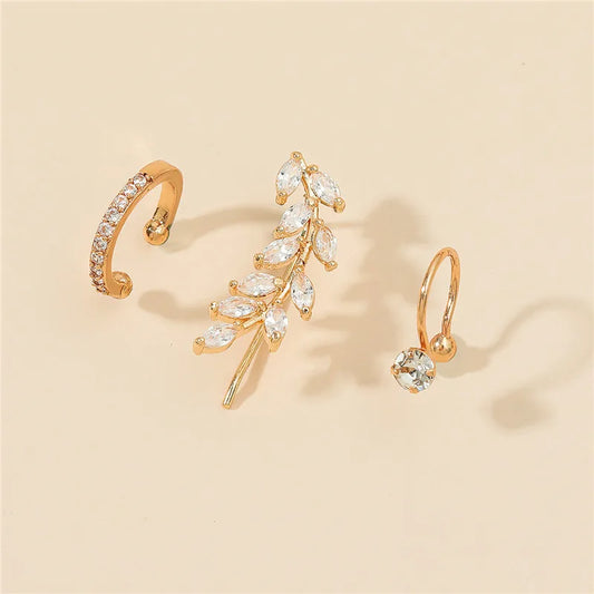 Boucles D'Oreilles Bohèmes Sans Piercing Ensemble 3 Pcs