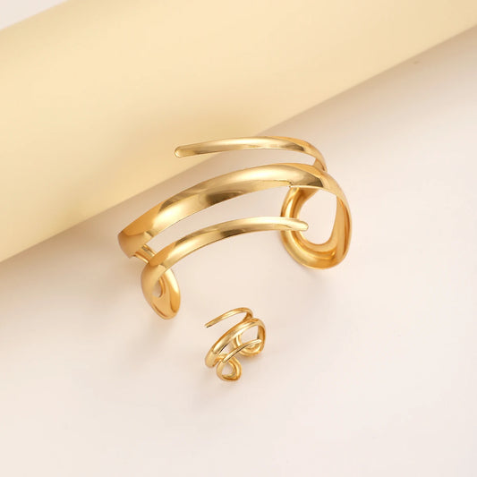 Bracelet Bague  "OLYMPE" Duo