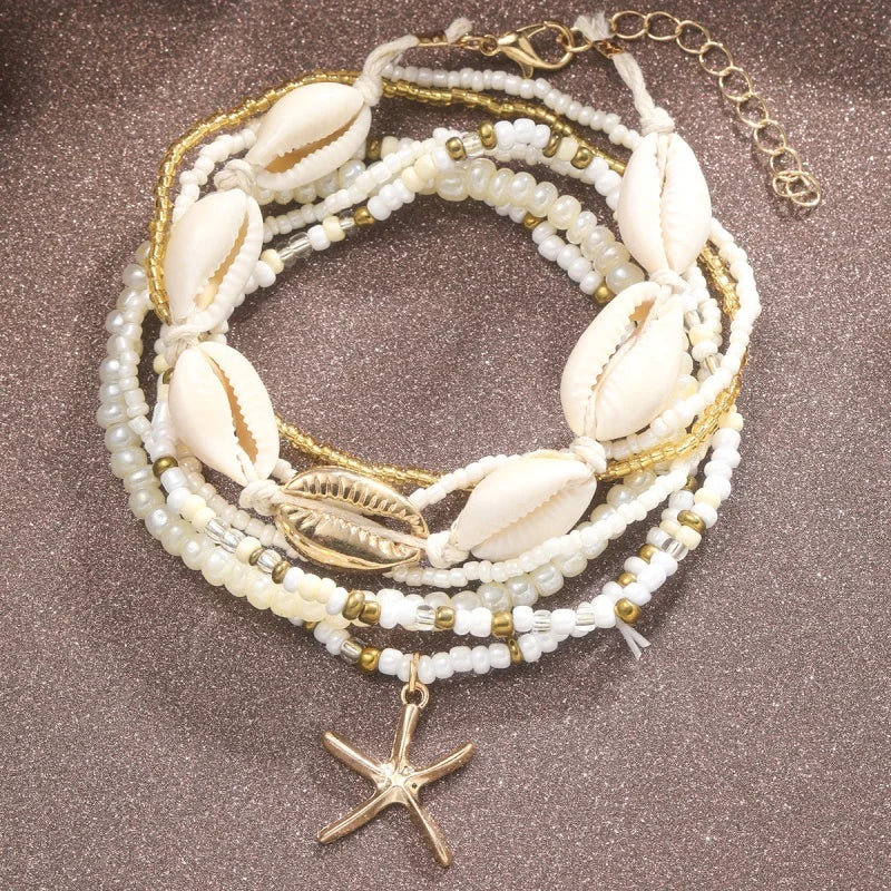 Chaines De Chevilles "STARFISH" Ensemble 7 Pcs