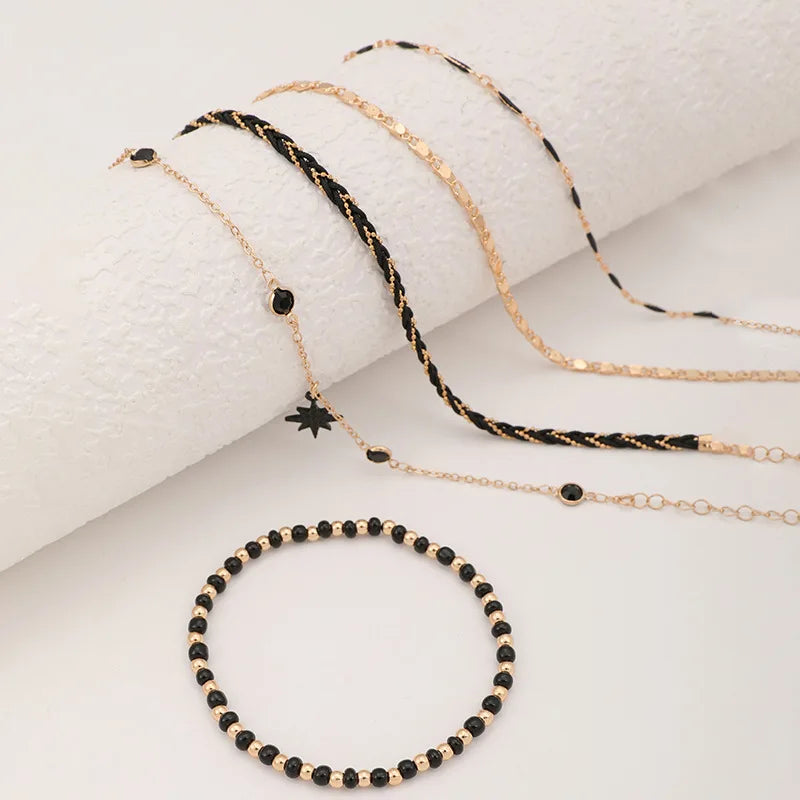 Chaines De Chevilles "SUMMERMAID" Ensemble 4/5 Pcs