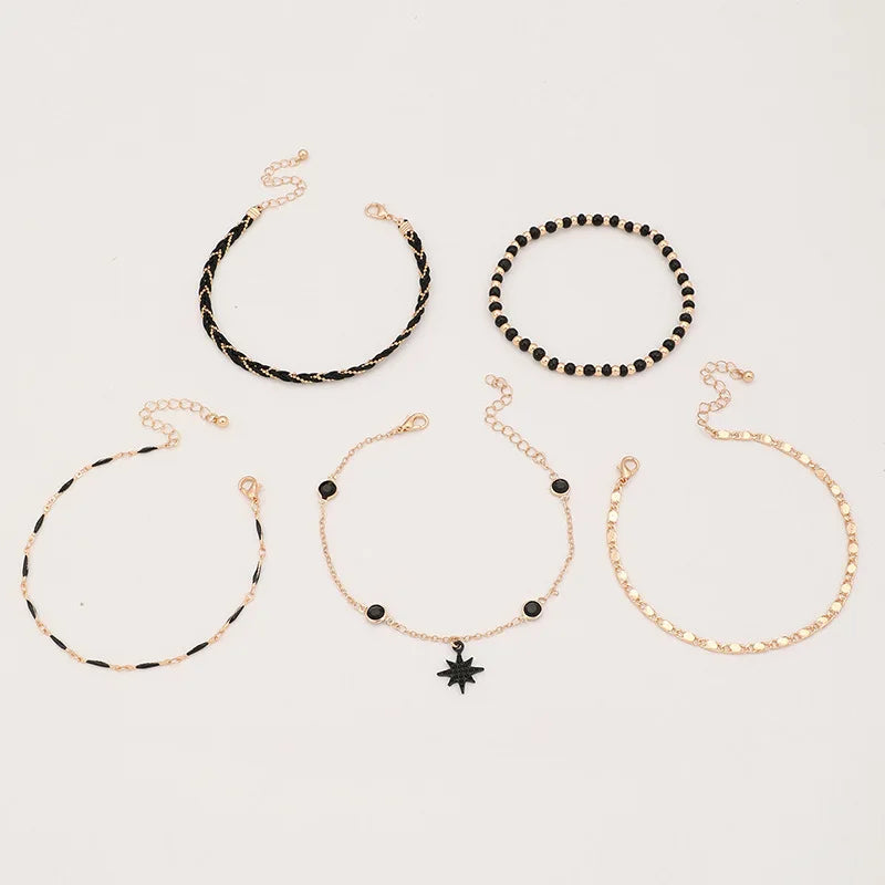 Chaines De Chevilles "SUMMERMAID" Ensemble 4/5 Pcs